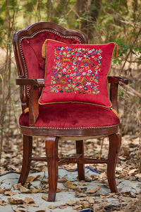 Bagh / Hiran I Embroidered Cushion