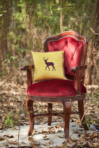 Antler Embroidered Cushion