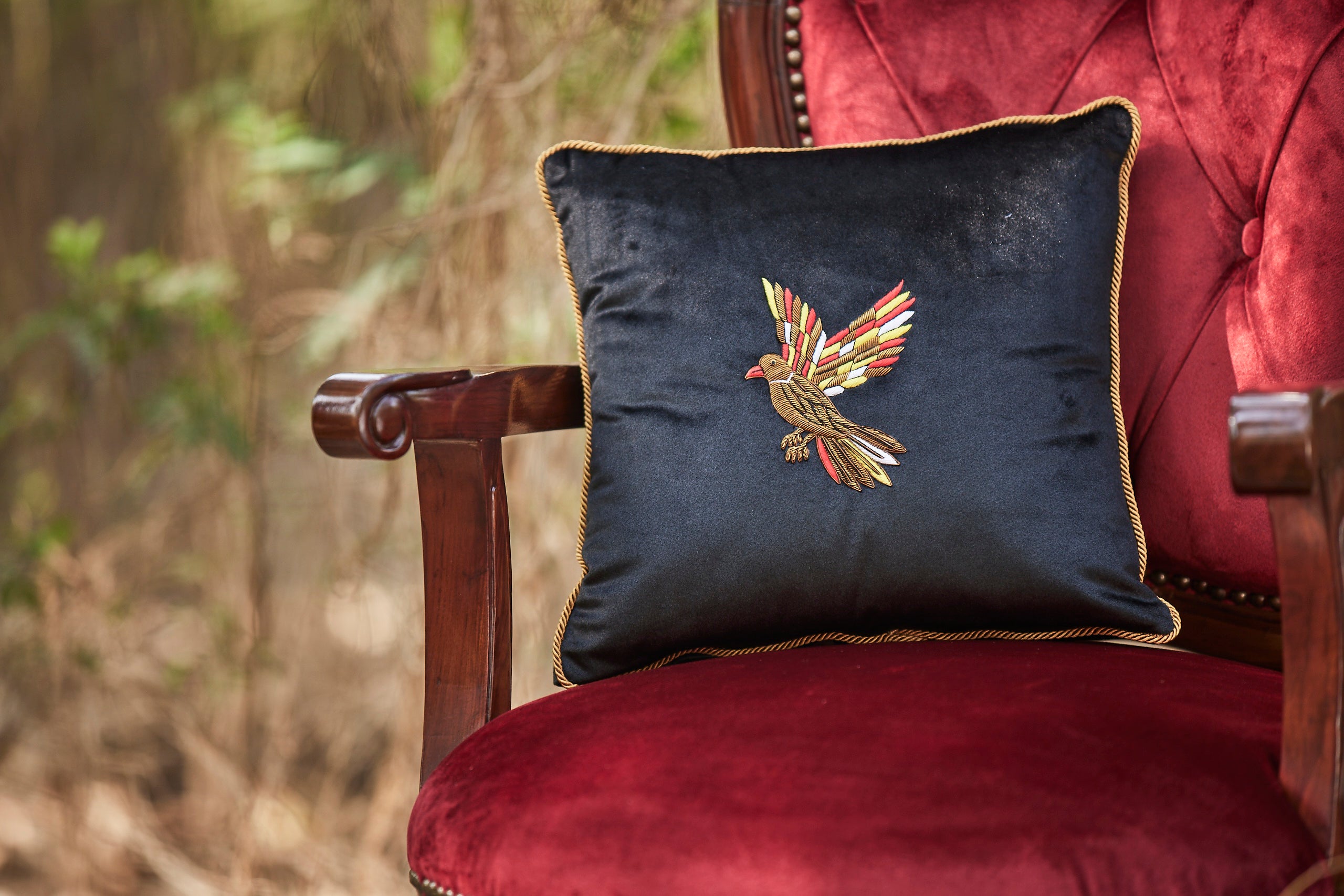Fagel Embroidered Cushion