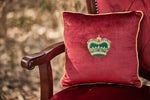 Load image into Gallery viewer, Maharajas Crown Embroidered Cushion
