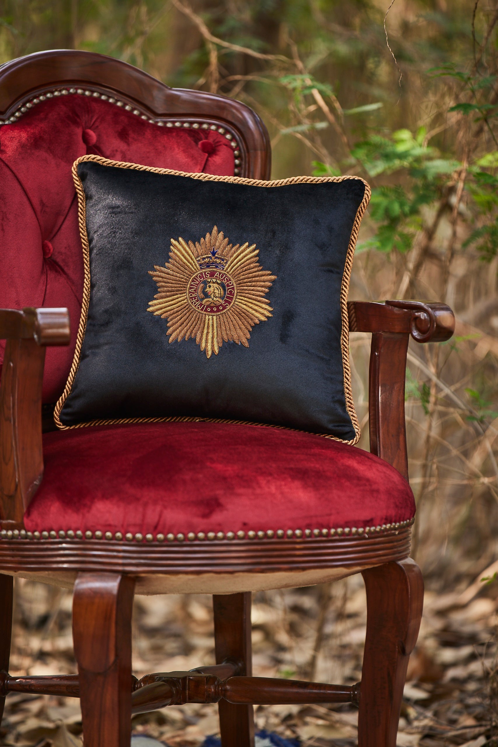Order Of The Indian Empire Embroidered Cushion