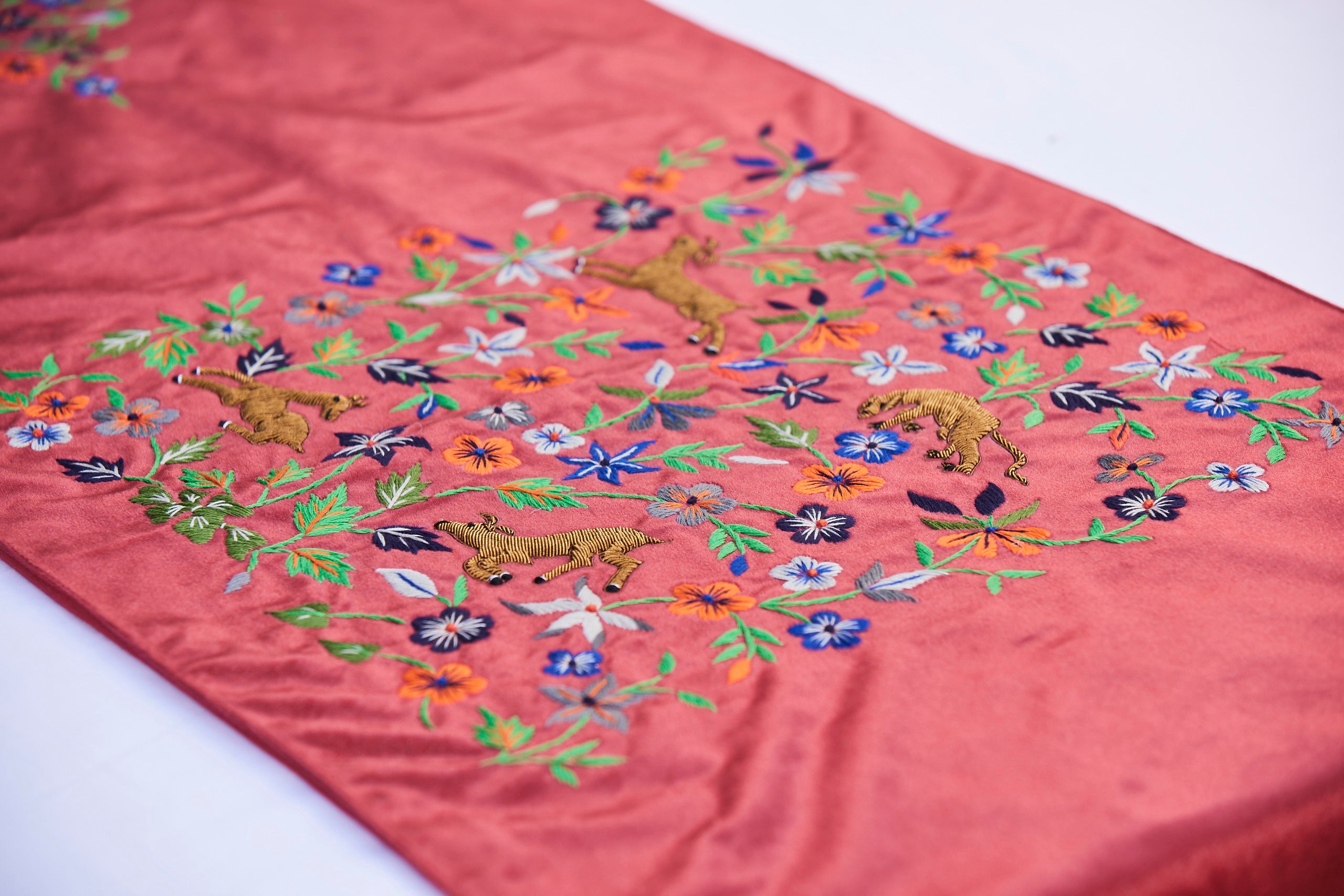 Bagh / Hiran Embroidered Runner