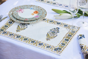 Set Of 6 + 6 Moghul Garden II Tablemats & Napkins
